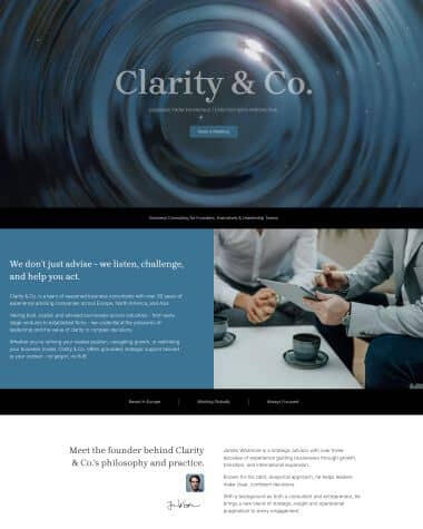 Clarity & Co - Carrd template