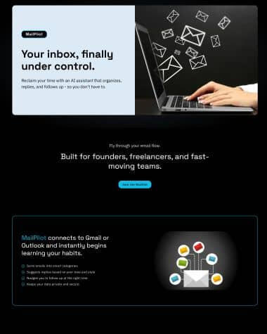 MailPilot MVP Launch - Carrd template